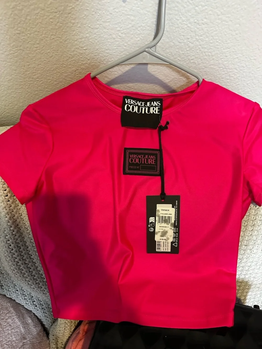 Versace Jeans Couture Hot Pink Crop Top - Picture 1 of 5